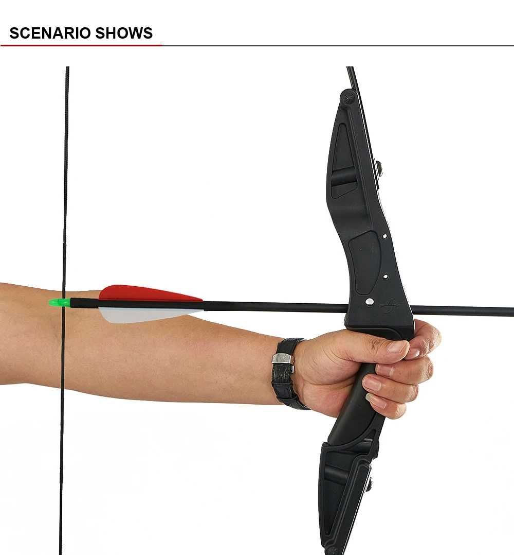 Комплект Спортен лък Toparchery 20 lbs, 12 карбонови стрели, Тубус