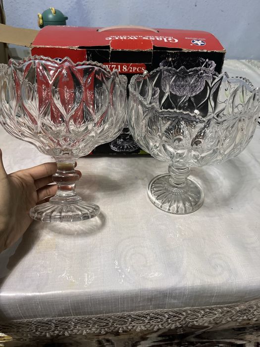 Стеклянная посуда/вазочка