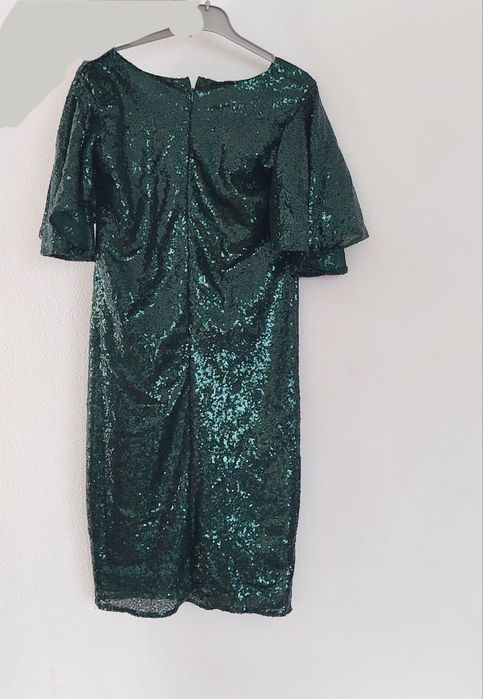 Rochie verde cu paiete