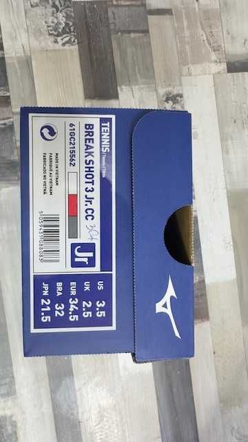 Детски унисекс тенис маратонки Mizuno Breakshot 3 Jr Cc