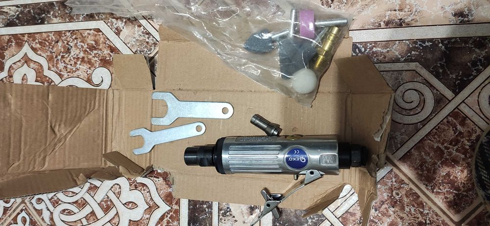 Мини пневматичен прав шлайф GEKO G03143, 25000 об./мин, 6.3 бара