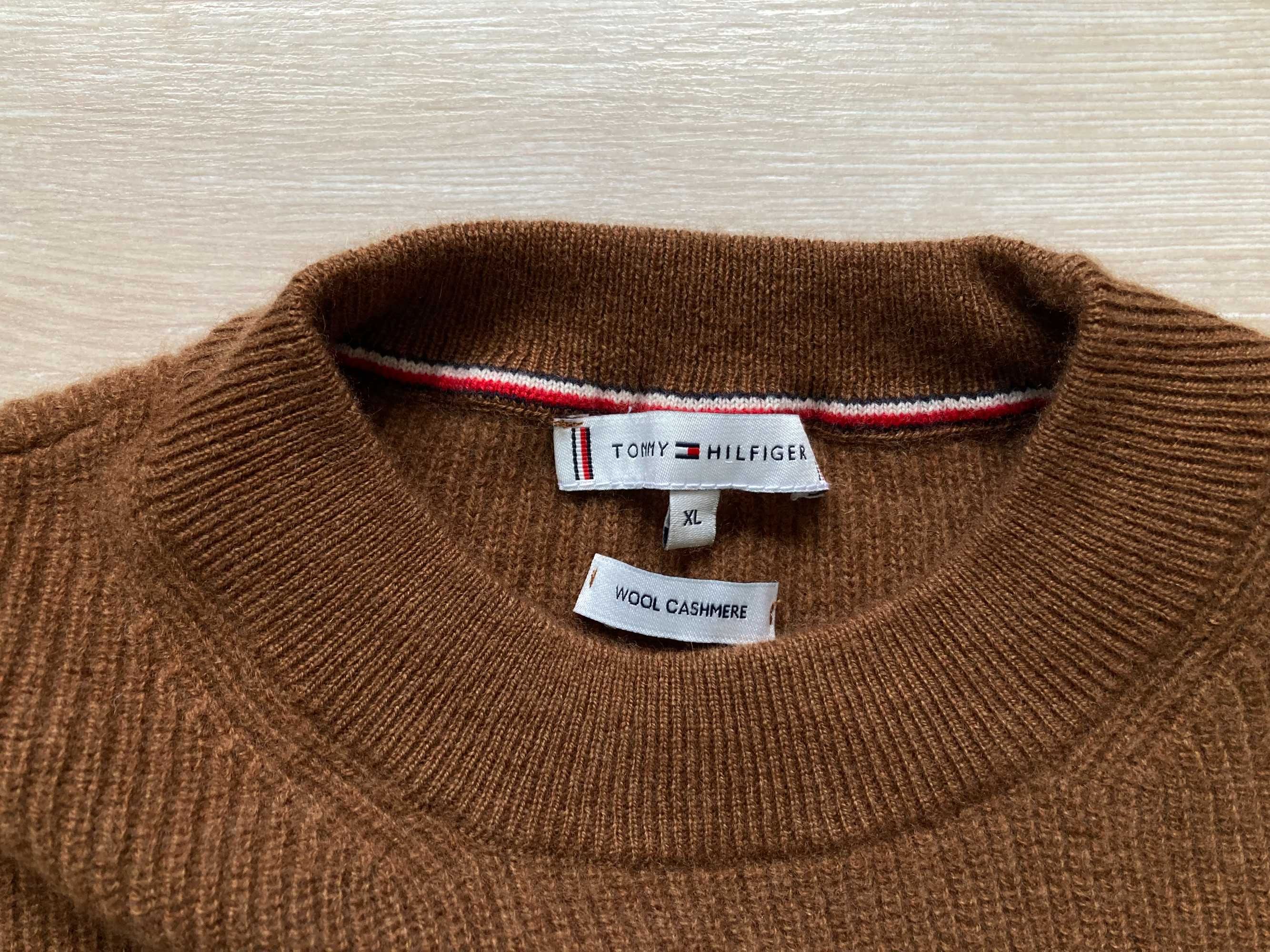 Tommy Hilfigre Wool Cashmere женски пуловер вълна и кашмир XL