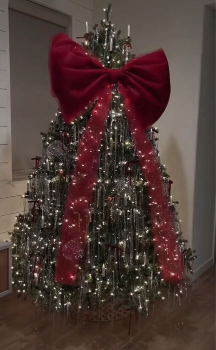 большой бант доя елки дверей