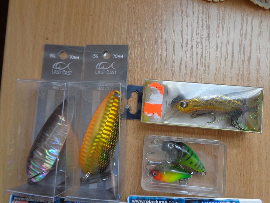 Спининг въдица(15-50),джиг-глави,силикони,воблери,плетено влакно и др.