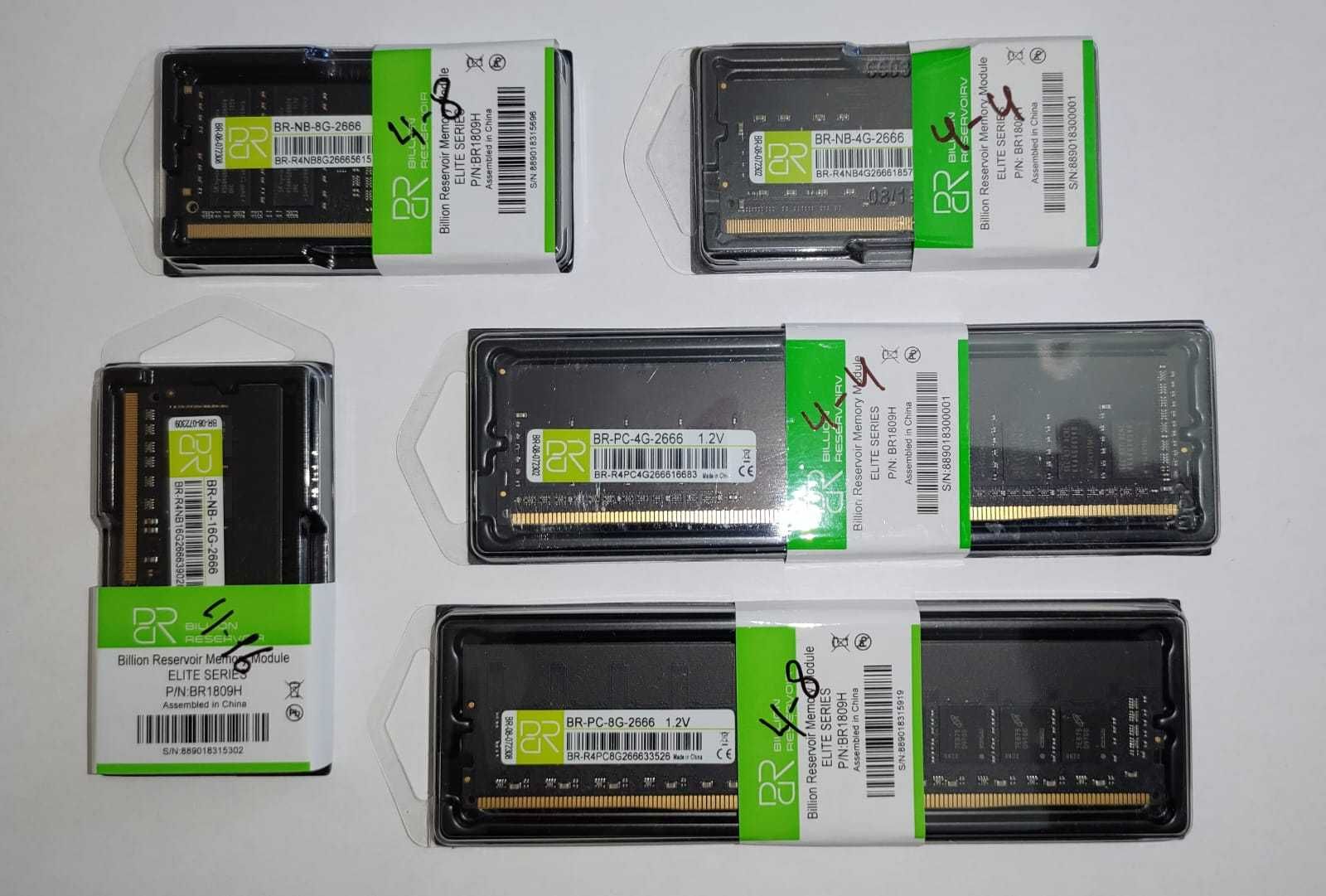 DDR2/DDR3/DDR4/DDR5 -2Gb/4Gb/8Gb/16Gb для Компьютеров и Ноутбуков