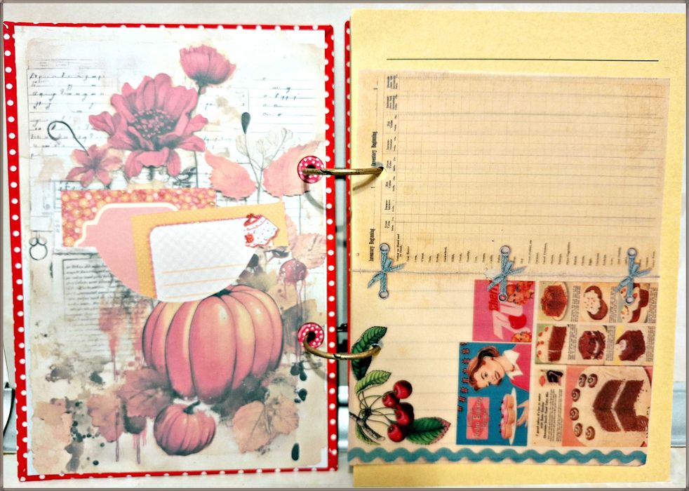 Тефтер за рецепти "Вкусни рецепти" в червено