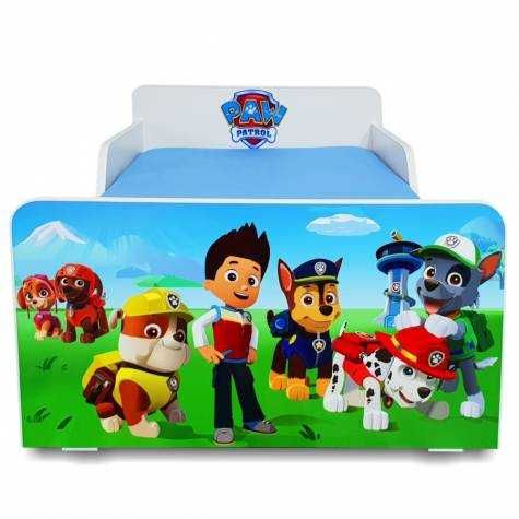 Pat copii Paw Patrol 2-12 ani cu sertar si saltea cadou