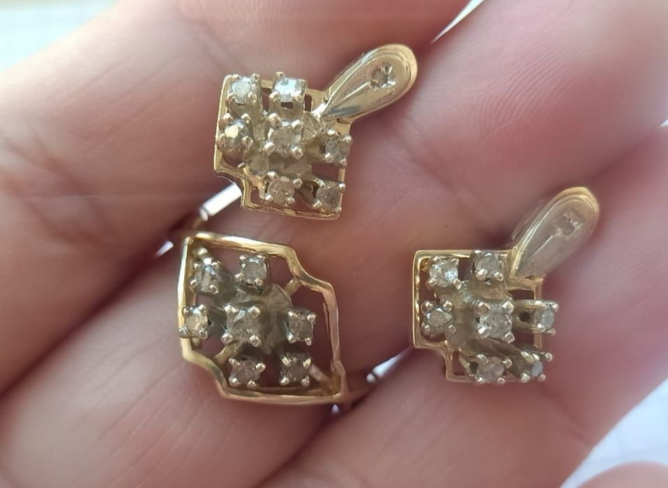 Советский бриллиантовый комплект