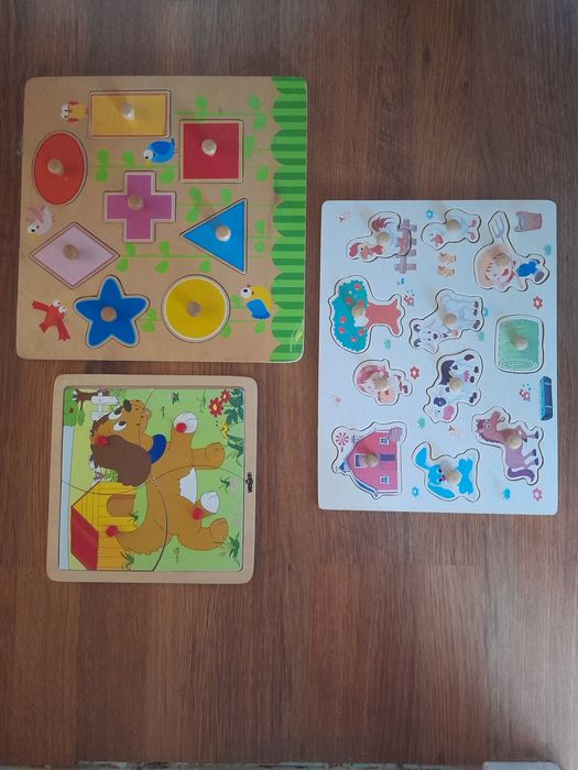 Дървени играчки и пъзели за най-малките
