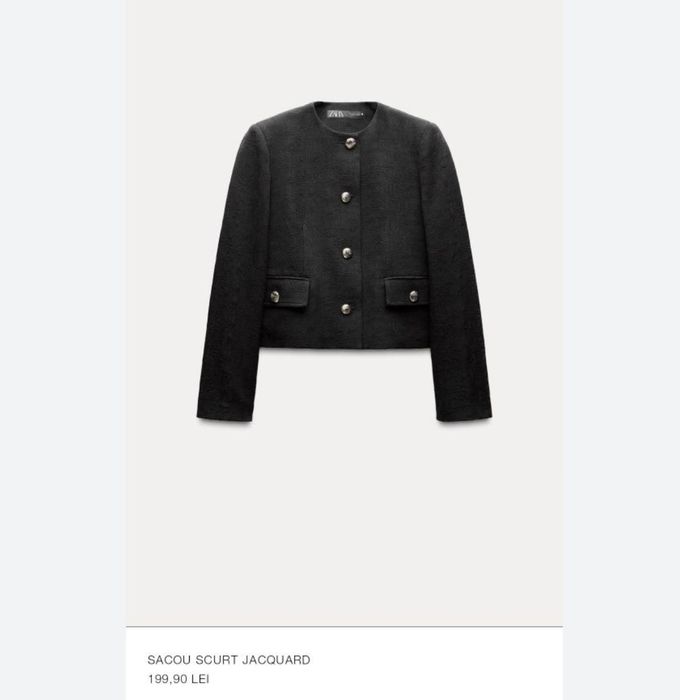 Vând sacou scurt zara