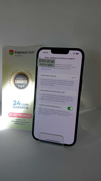 (AG 35) Telefon Iphone 14 128 GB B.33313 / Garantie2 ani/2000 lei