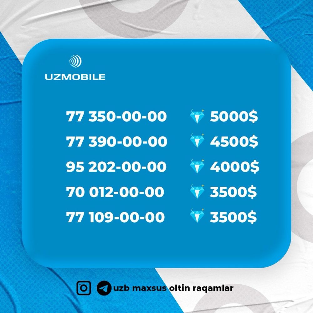 Uzb maxsus oltin raqamlar