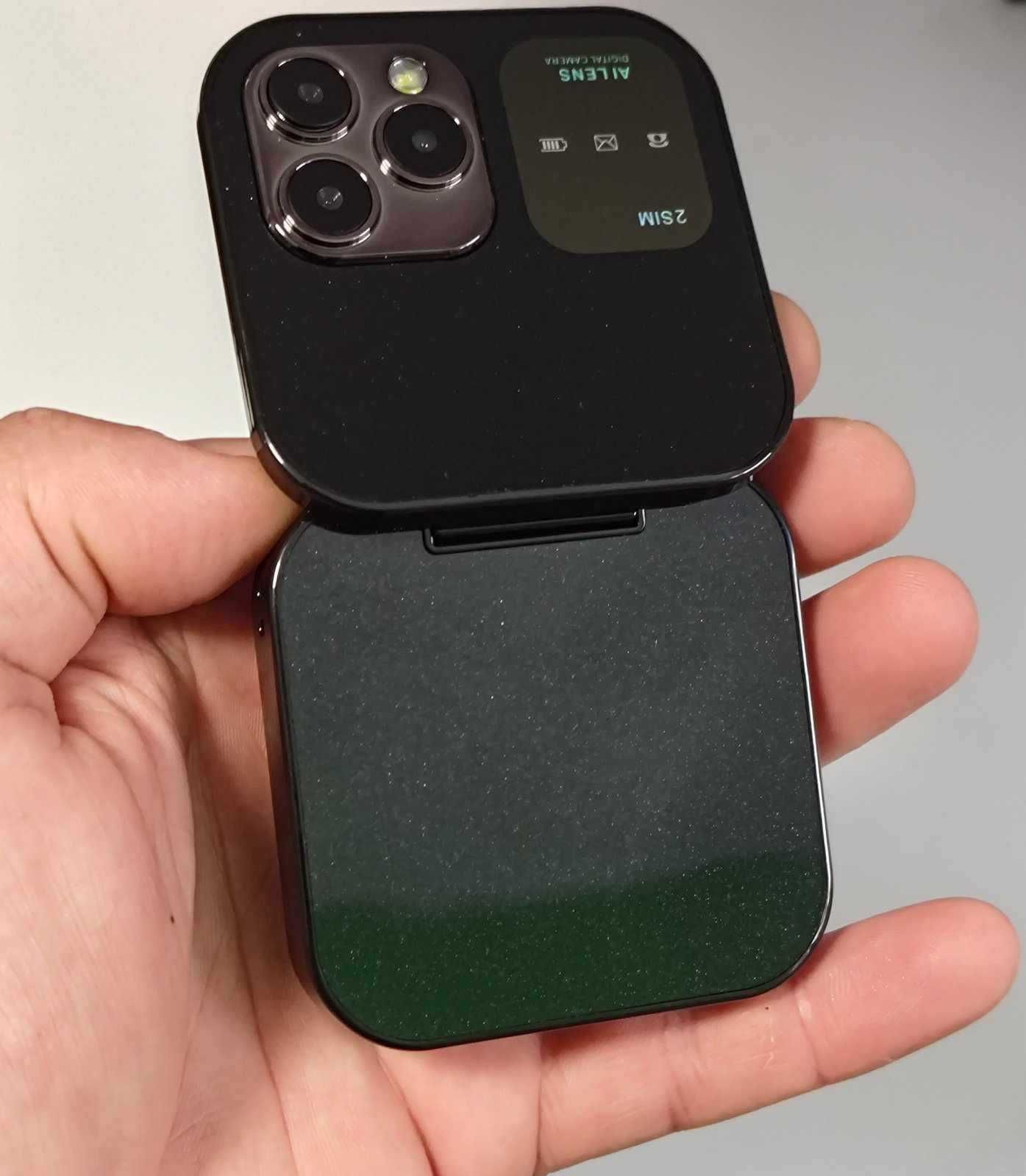 Сгъваем мобилен телефон i16 Pro – 2 SIM, камера, фенерче, FM радио
