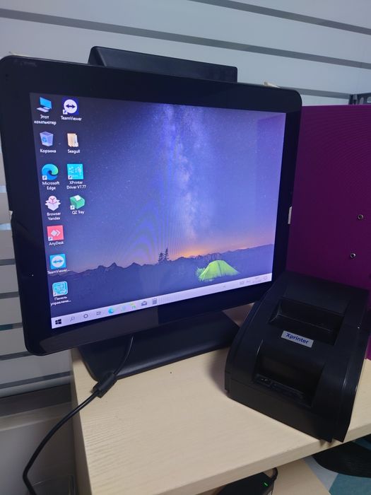 Моноблок, терминал с принтером чеков