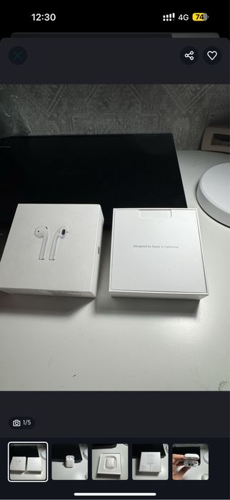 Продам кейс оригинал airpods 2