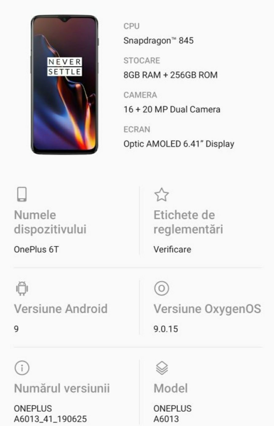 Oneplus 6t 256 8gb ram