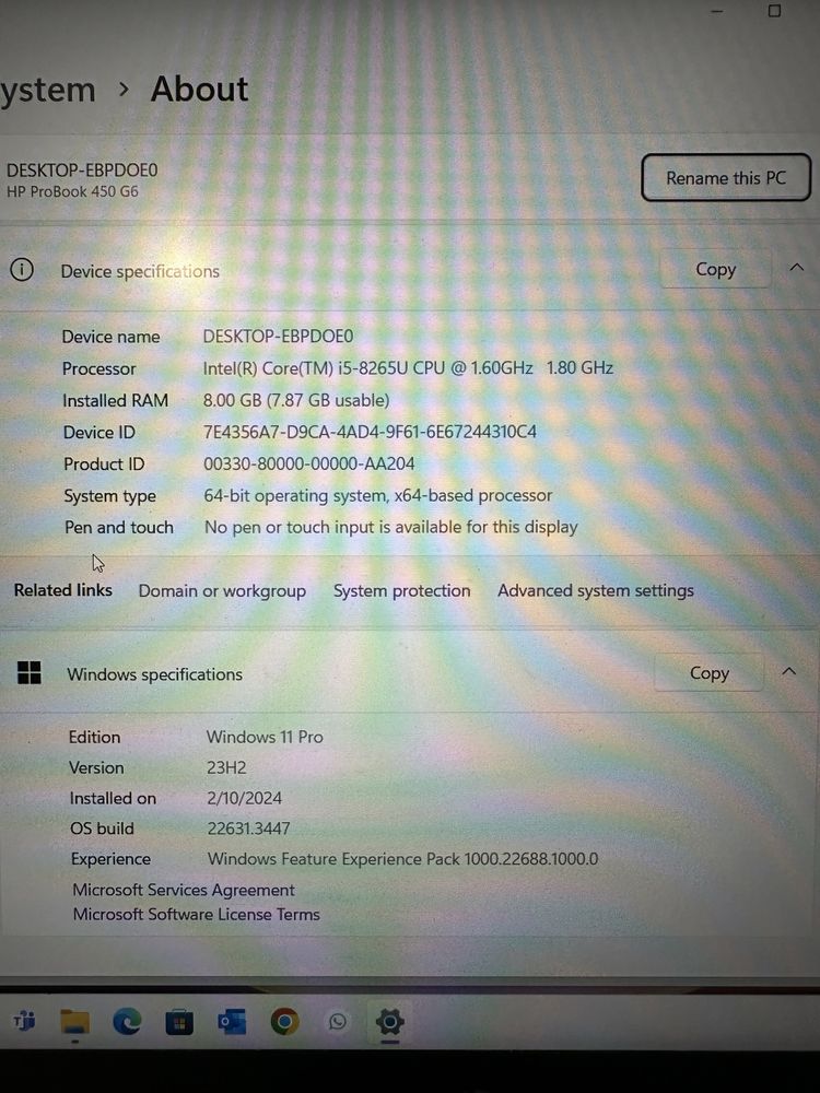 Hp probook 450 G6 i5