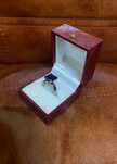 Inel din platina  950 cu safir natural piesa unicata handmade