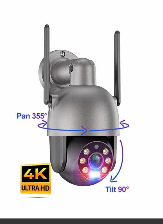 Camera Wifi/POE 8MP 4k PTZ IR , color IR