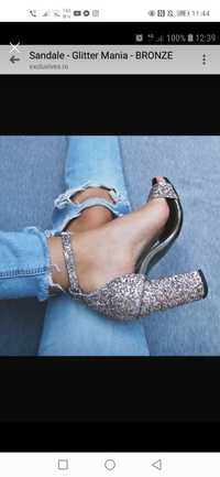 Sandale mireasa glitter piele Exclusives