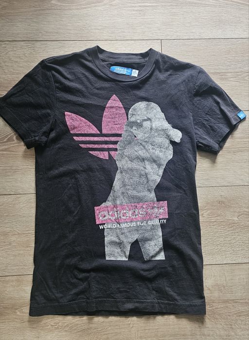 Tricou Adidas, , neagru, vintage, logo retro, marimea xS
