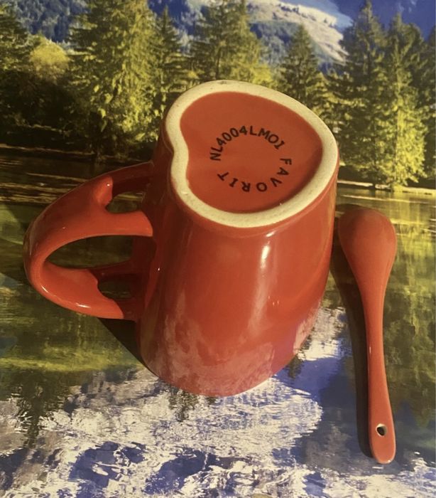 Cană cu sigla Colgate + linguriță