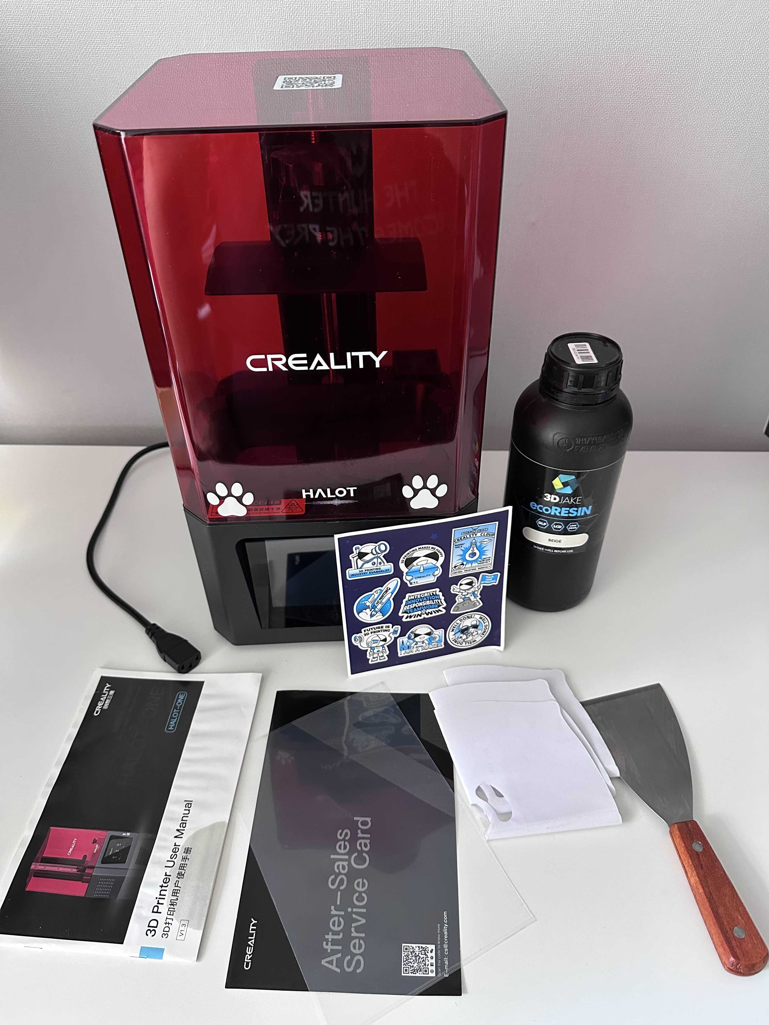3D printer   CREALITY halot one + bonus 1L resign