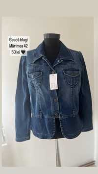 Geaca blugi denim marime 42 noua cu eticheta albastra