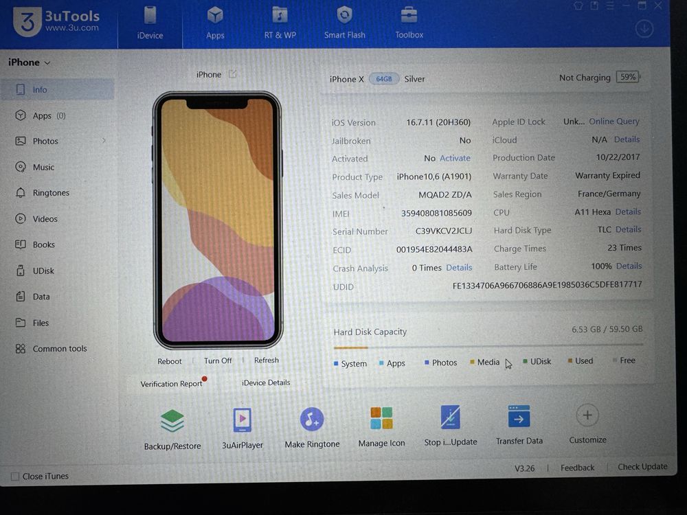 iPhone X 64gb - с дефект
