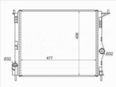 Радиатор  Renault Logan