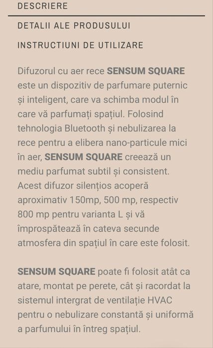 Difuzor parfum Sensum