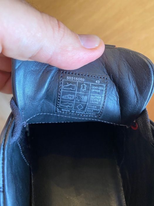 Pantofi sport / sneakers barbati piele neagra Hugo Boss, 43, ca noi