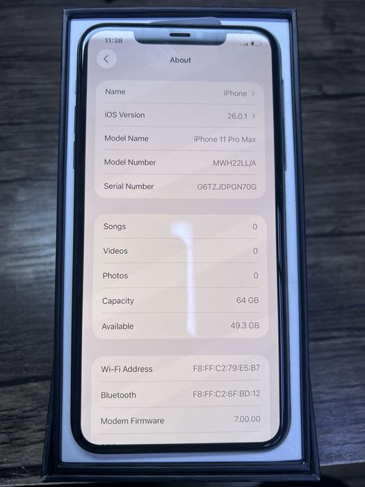 iPhone 11 pro max 64gb LL/A