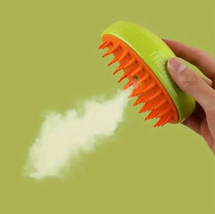 Perie cu abur, indepartara parului pentru pisici si masaj