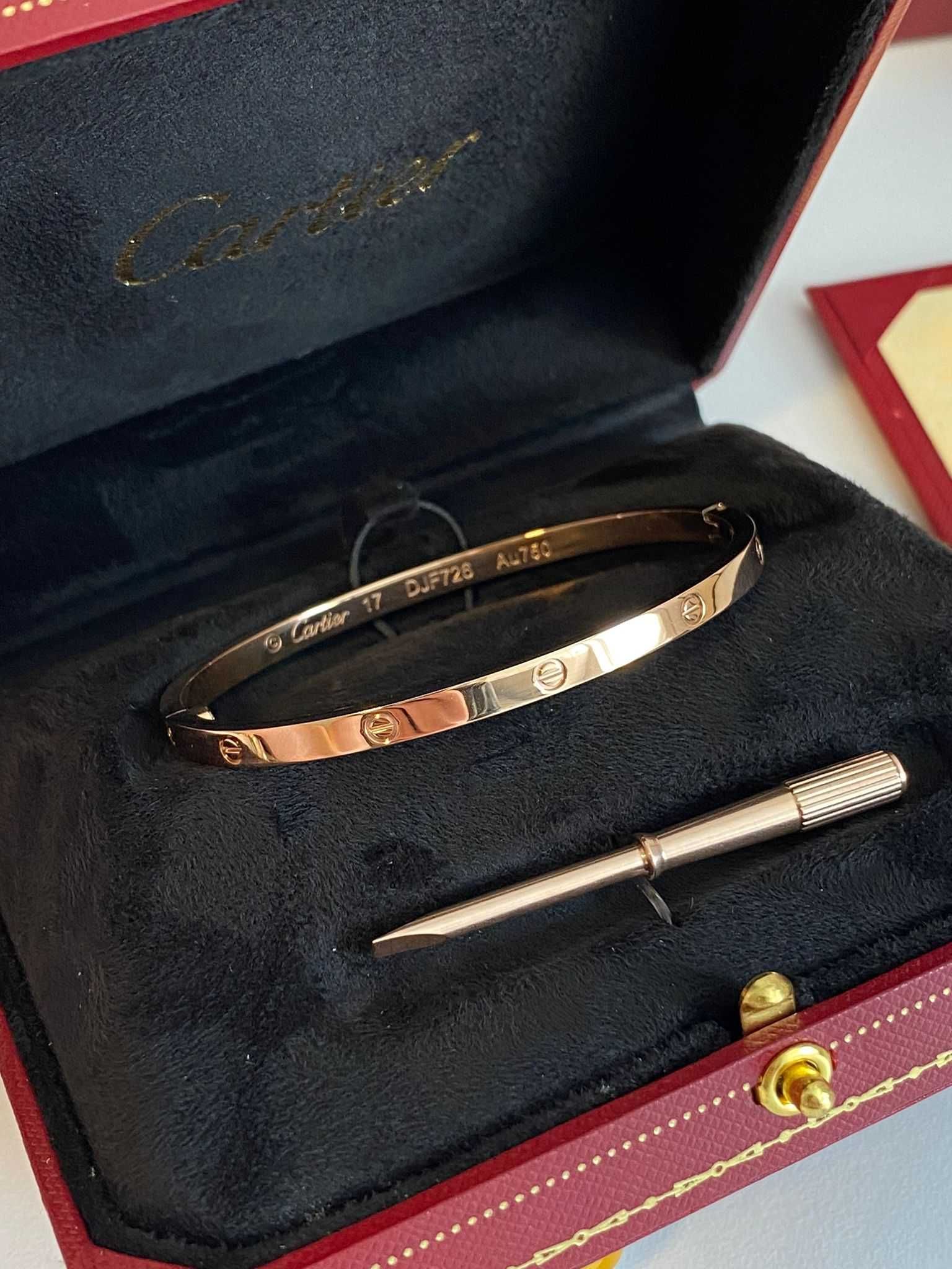 Brățară Cartier LOVE Slim 17 Rose Gold 18K cu Cutie