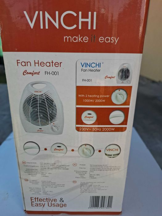 Aeroterma Electrica cu ventilator Vinchi 2000W