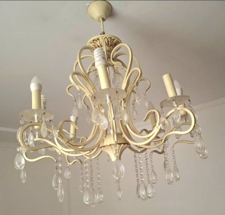 Люстра большая Хрустальная 8 рожковая, диаметр 80см