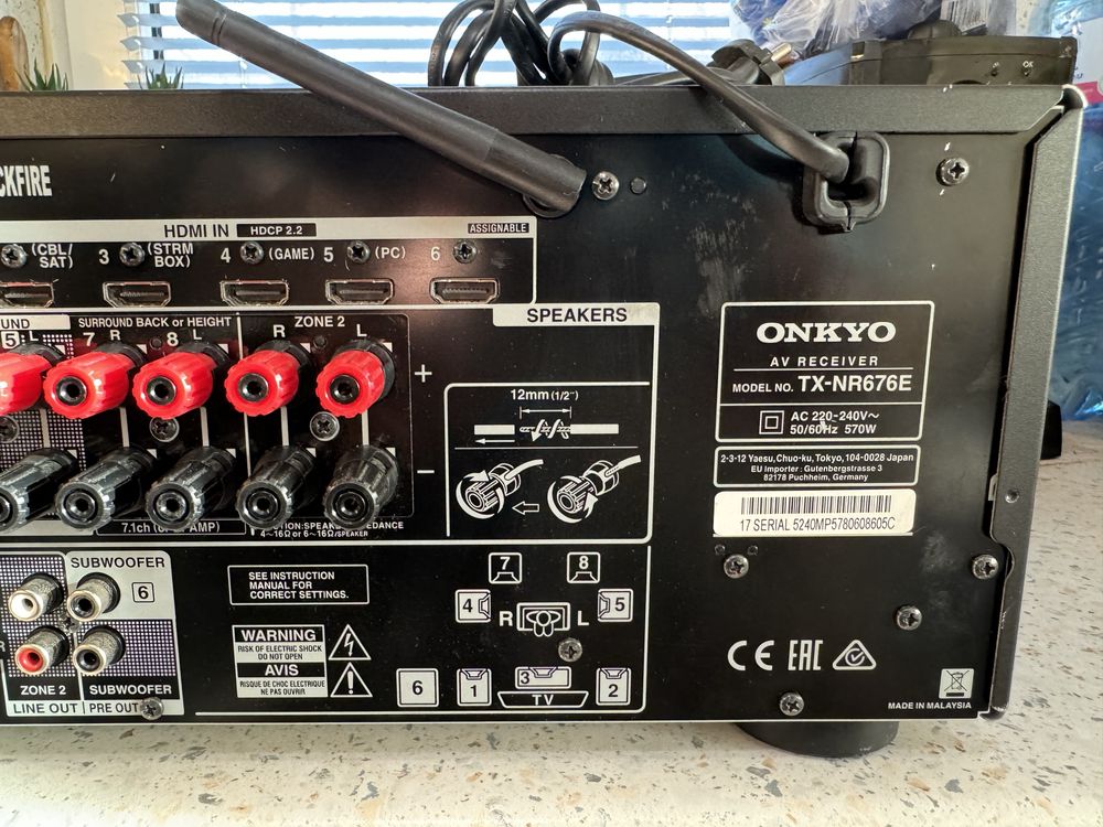 Onkyo TX-NR676e Dolby Atmos