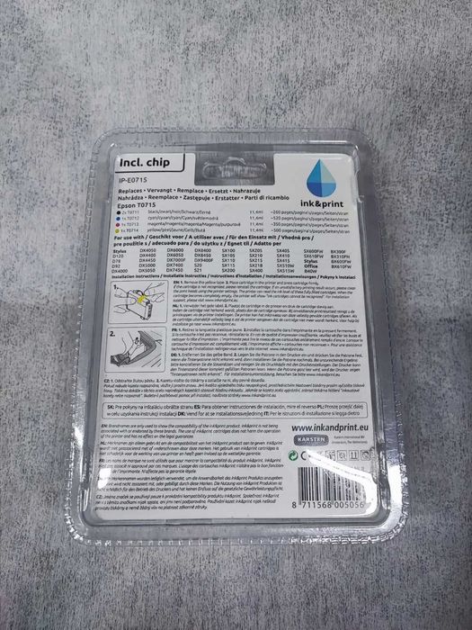 Set 5 cartușe cerneală compatibile Epson T0711-T0714, cu chip