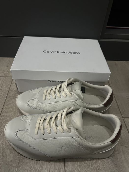 Кожени маратонки Calvin Klein