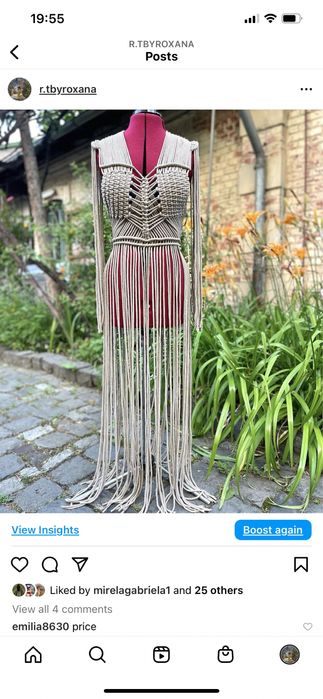 Rochii de plaja din snur macrame- 650 lei