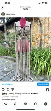 Rochii de plaja din snur macrame- 500 lei