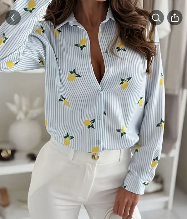 Дамска риза с лимони
