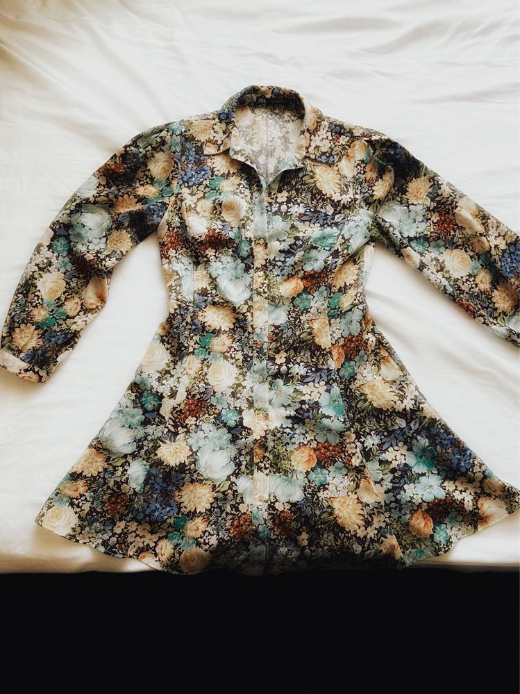 Рокля Zara floral short dress