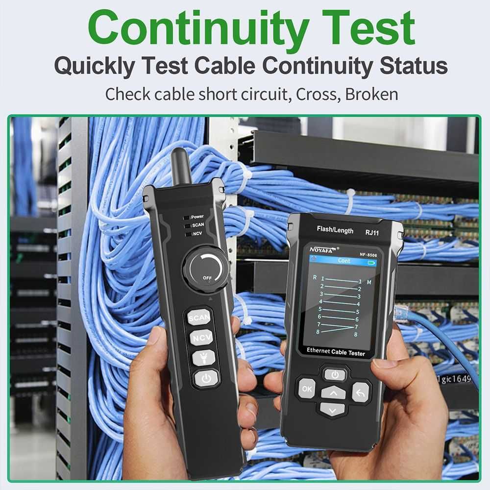 Многофункциональный кабельный тестер Noyafa NF-8506, network tester