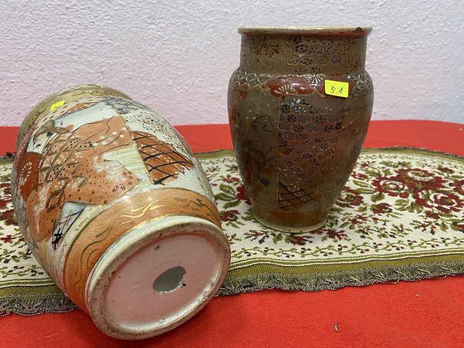 Японски вази сацума от порцелан - кашпи