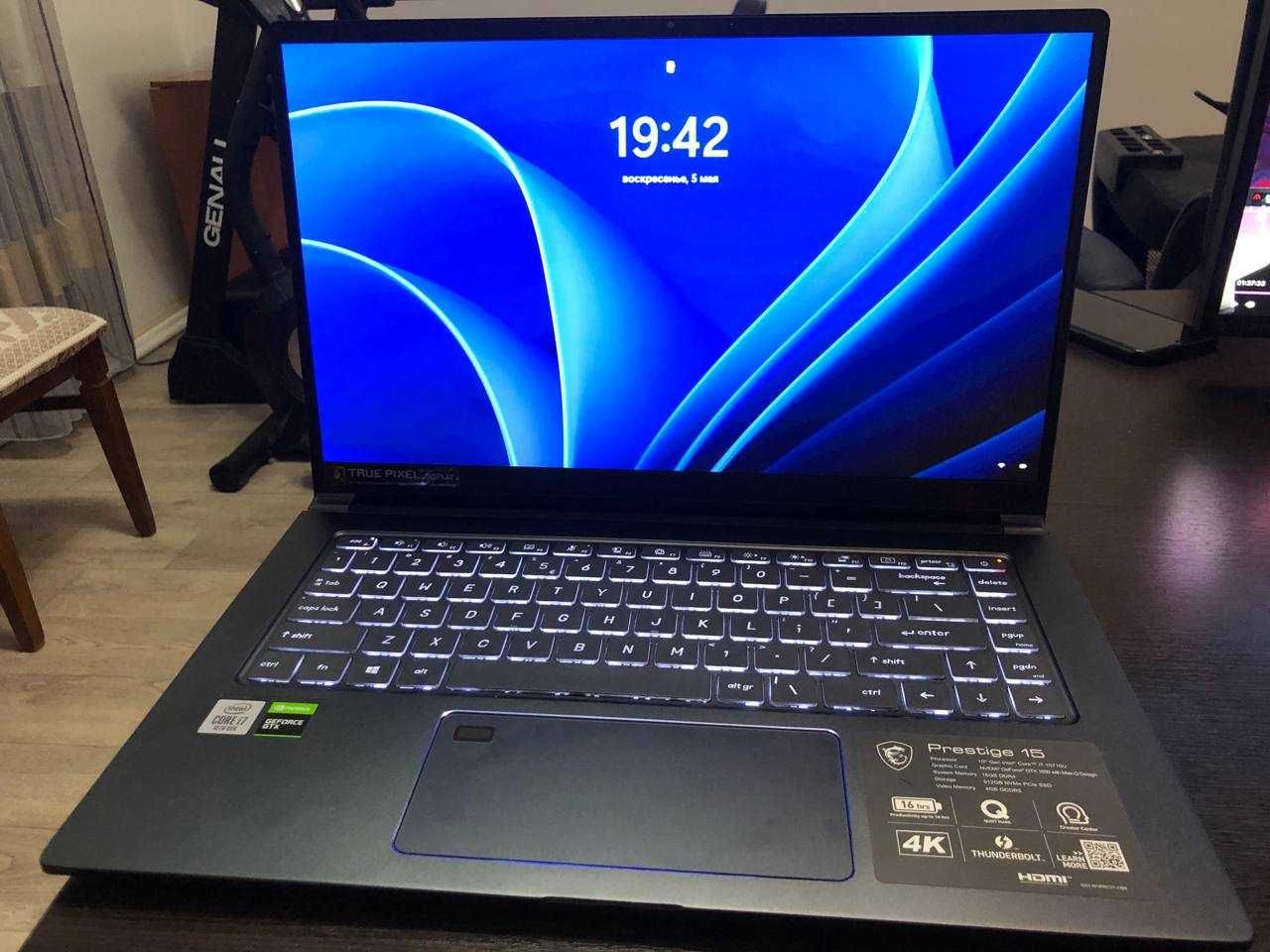Ноутбук Ультрабук Msi Prestige 15 i7 10 gen gtx 1650