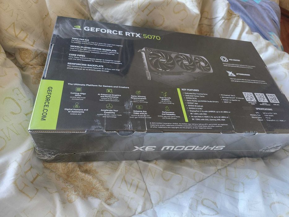 MSI RTX 5070 Shadow 3X — мощь и стиль для гейминга нового уровня!