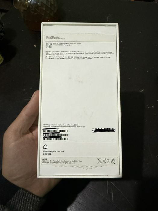 Iphone 16 pro max 256 desert titanium ideal holatda