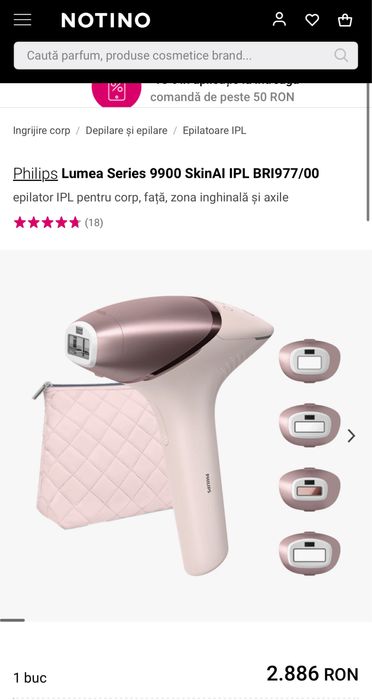 Epilator Laser definitiv Philips Lumea iPL 9000 / NOU / Sigilat